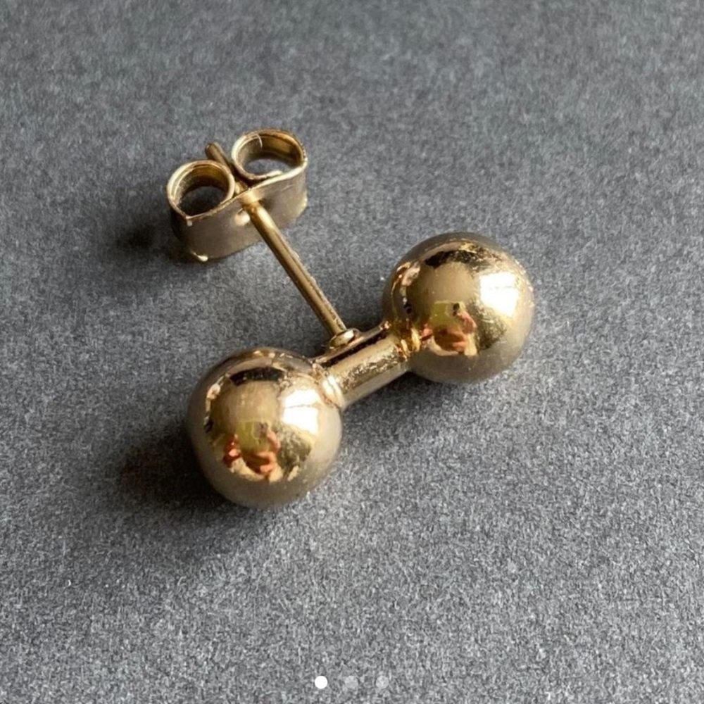 Justine Clenquet Gold Dylan Single Stud Earribg